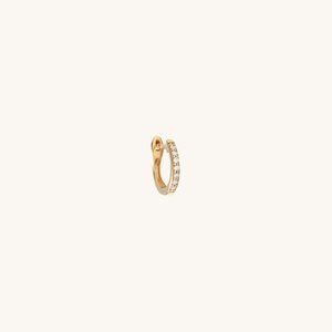 Mejuri Single Diamonds Line Mini Hoop